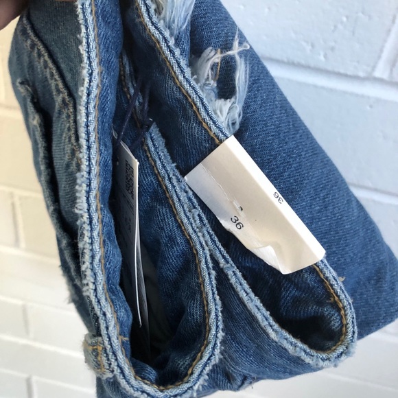 Brand New Ripped Zara Boyfriend Jeans Sz4 - Picture 5 of 7